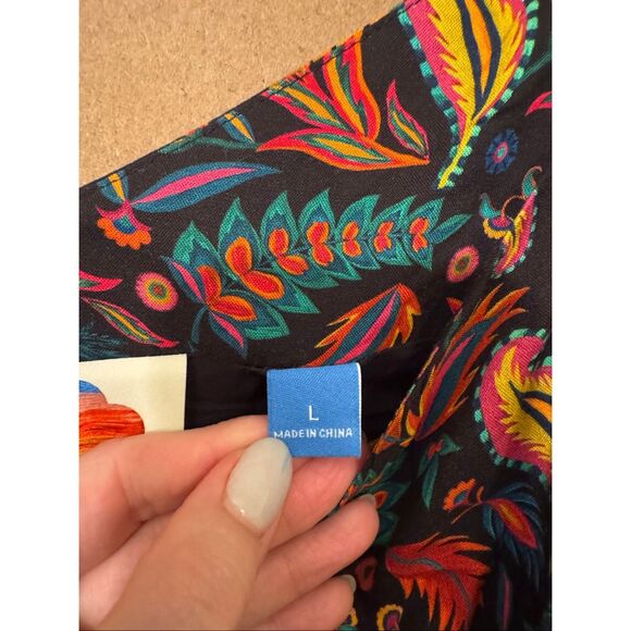 Farm Rio for Anthropologie Pleated Skirt Midi Slip Dress MSRP:$228 - Picture 9 of 14